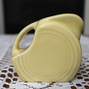 Vintage Fiesta Ware Creamer in Pale Yellow - 3.5 Inch