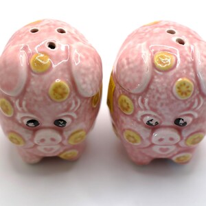 Pretty Pink Pig Salt and Pepper, Made in Japan