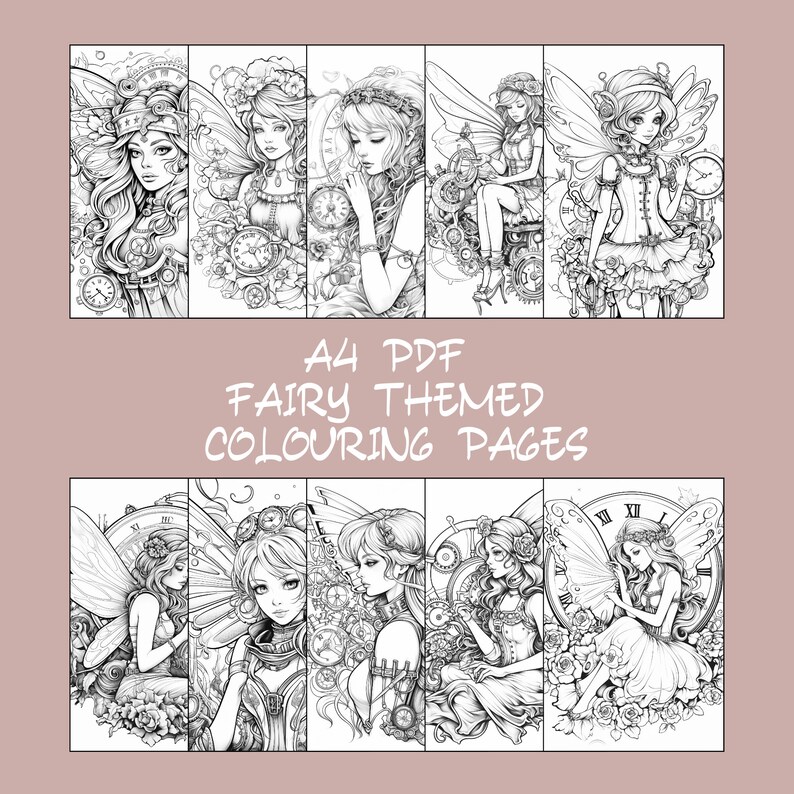 Fairy Themed Colouring Pages PDF | 10 Magical Printable Colouring ...