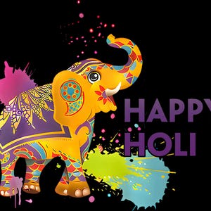 Datei PNG Datei Feiere die Farben der Freude! Wir wünschen Ihnen ein helles und fröhliches Holi, das mit Liebe, Lachen und festlichem Spaß gefüllt ist