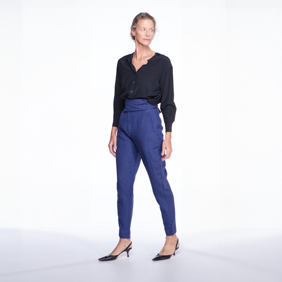 パンツ dries van noten 90s linen pants Dries Van Noten 1990s Linen Tie-waist Pants - Etsy