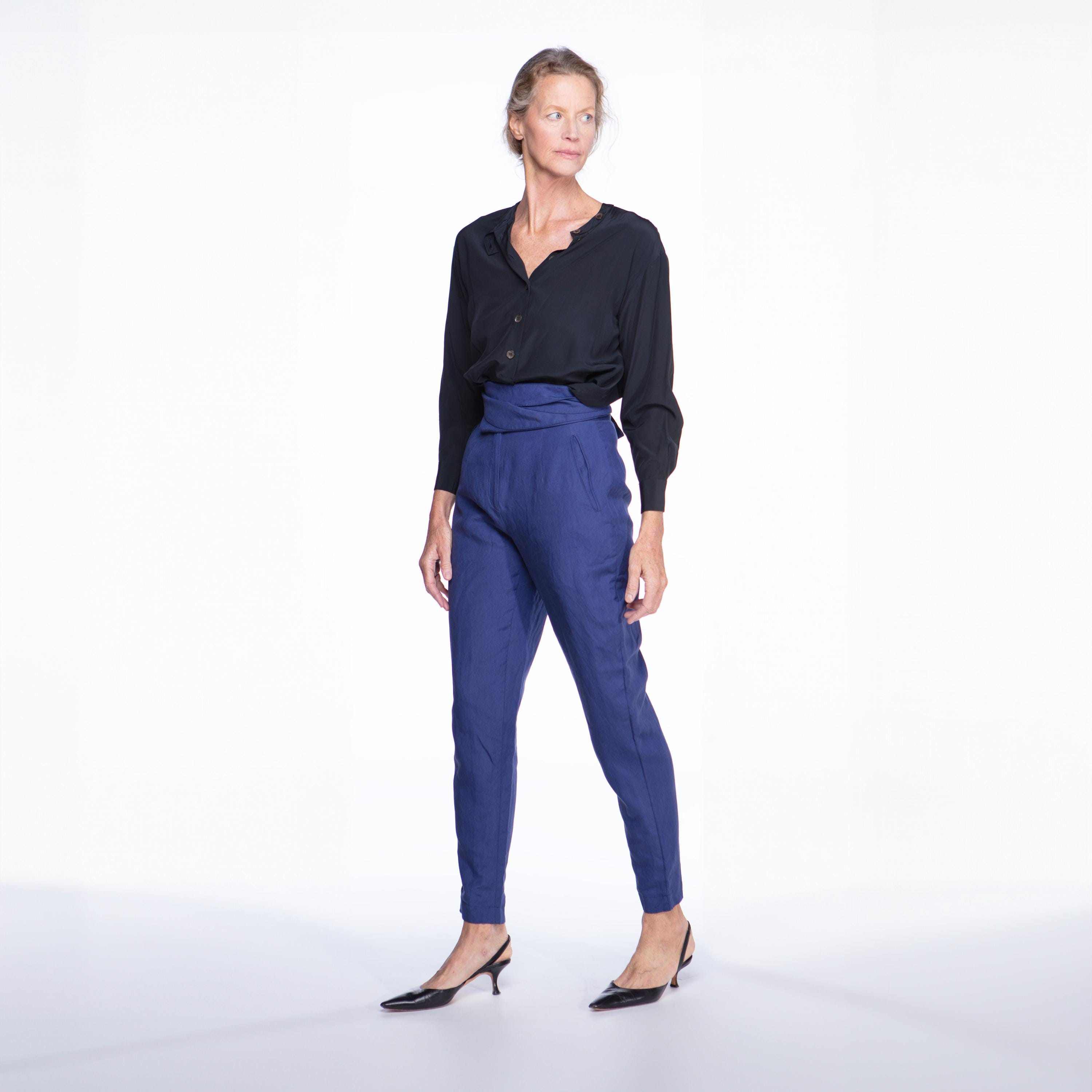 パンツ dries van noten 90s linen pants Dries Van Noten 1990s Linen Tie-waist Pants - Etsy