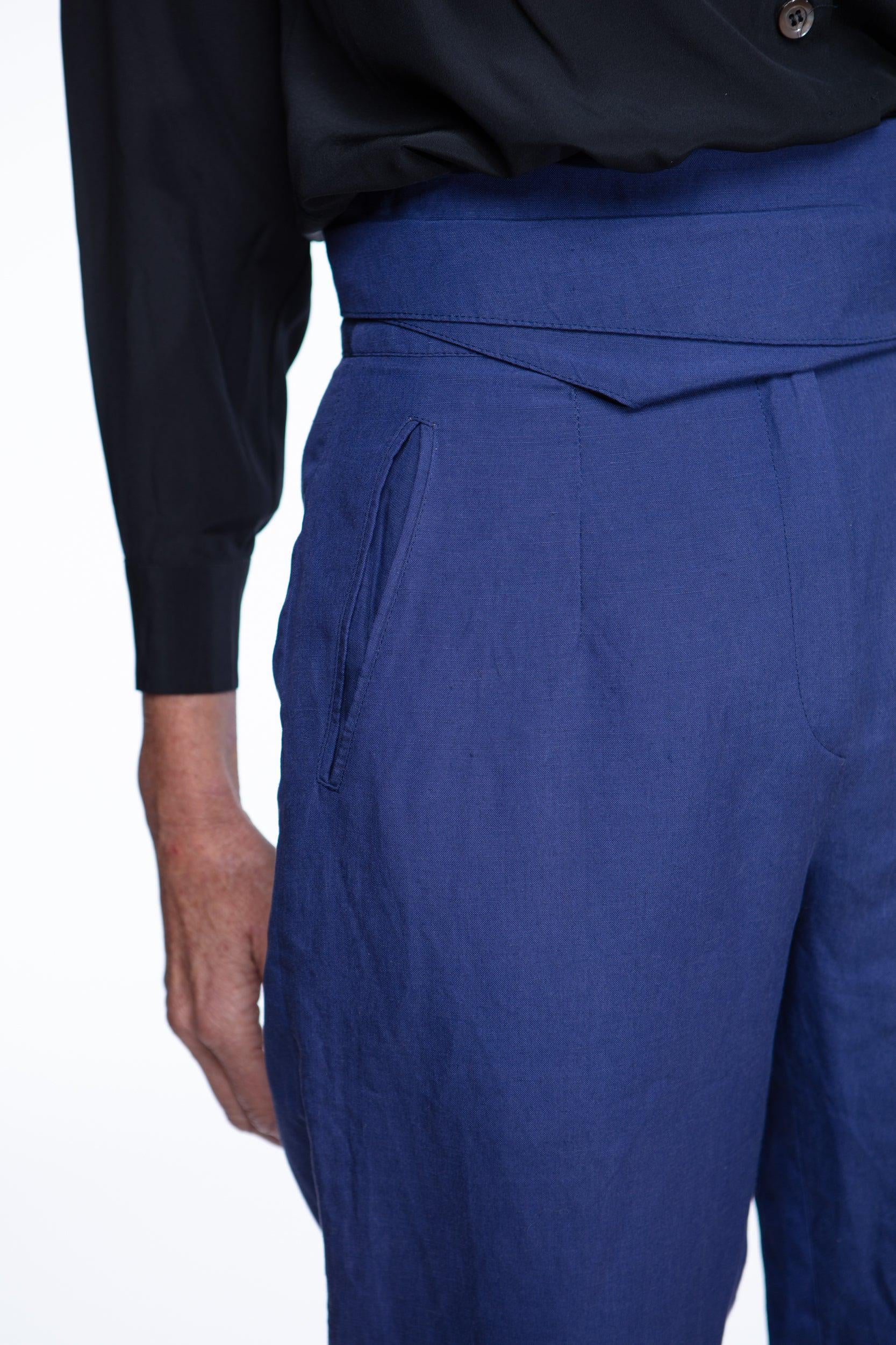パンツ dries van noten 90s linen pants Dries Van Noten 1990s Linen Tie-waist Pants - Etsy
