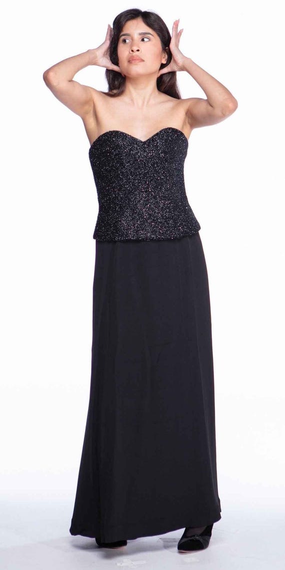 Constance Saunders 1980s Black Boned Bustier