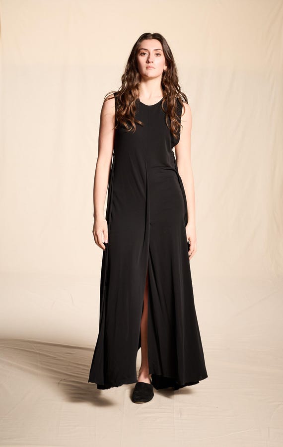 chanel jersey dress Spring 2000 Black Tent Dinner Jacket Unic