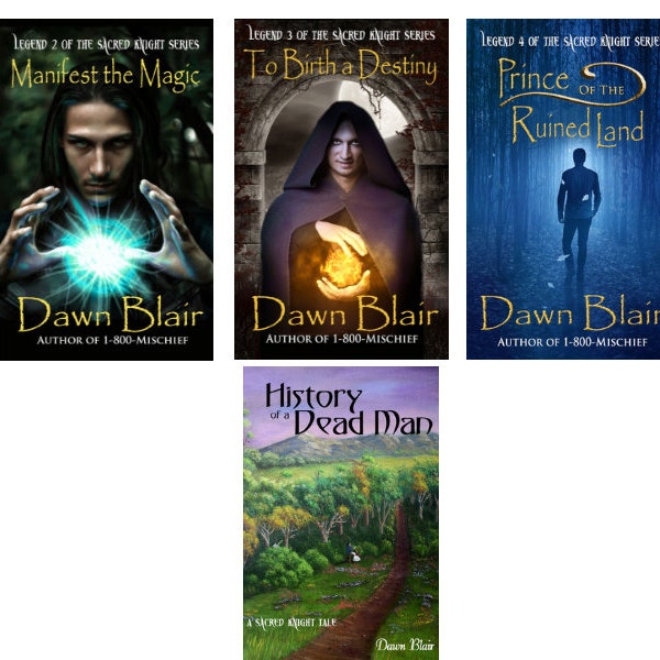 Sacred Knight Continuation 7 Book Bundle (Legends 2-6 + History of a Dead Man + The Unicorn and the Secret)