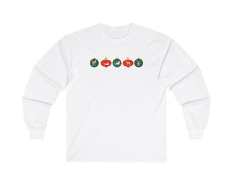 Nantucket Christmas Ornaments-Unisex Ultra Cotton Long Sleeve Tee