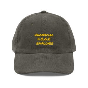 Unofficial D.O.G.E employee Vintage corduroy cap