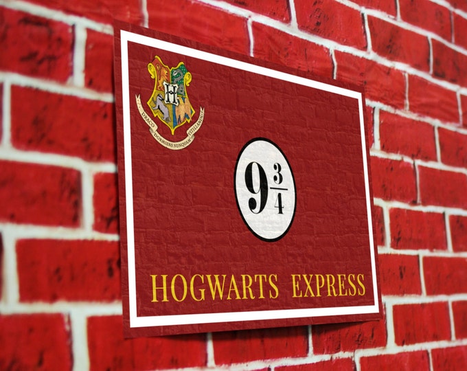 Platform 9 3/4 Printable Sign INSTANT DOWNLOAD Hogwarts Express, Harry ...