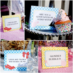 Wizard of Oz BLANK Tented Labels- 8 different designs - DIY Print at home PDF Files (Instant Download)