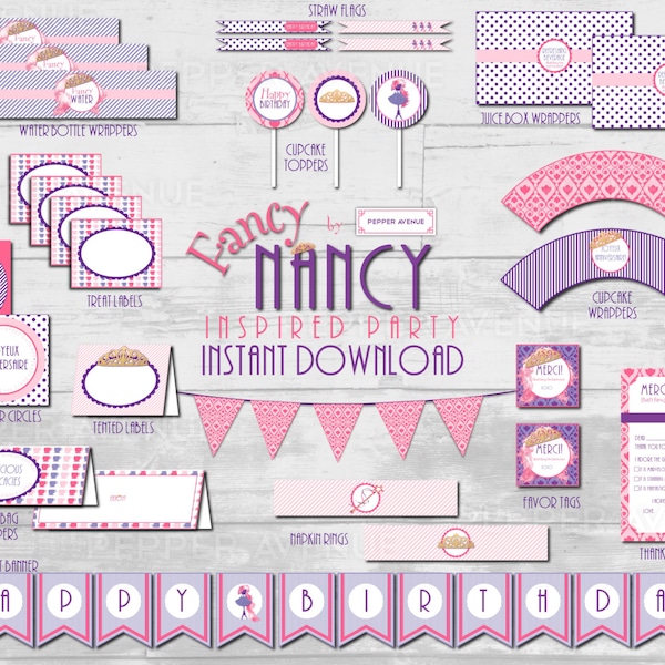 Fancy Nancy Birthday Invitation - Etsy