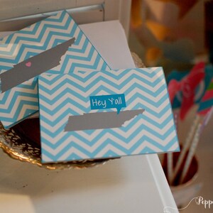 Afdrukbare Tennessee Notecard - ' Hey Y'all' - staat Opmerking Card - staat Tennessee - INSTANT DOWNLOAD PDF-bestand