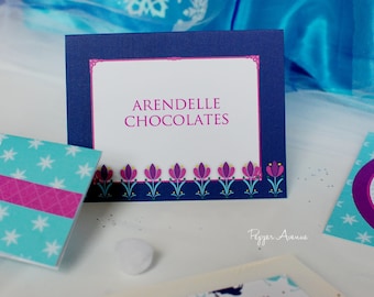 Frozen Party {Instant Download} Flat -AND- Tented Labels - Place Cards, Address Labels, Food or Drink Labels - DIY Printable Files