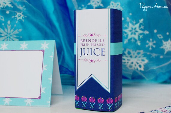 Frozen Party Juice Box Wrappers - DIY Printable Files INSTANT DOWNLOAD