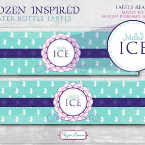 Frozen Party Water Bottle Wrappers - DIY Printable Files INSTANT ...