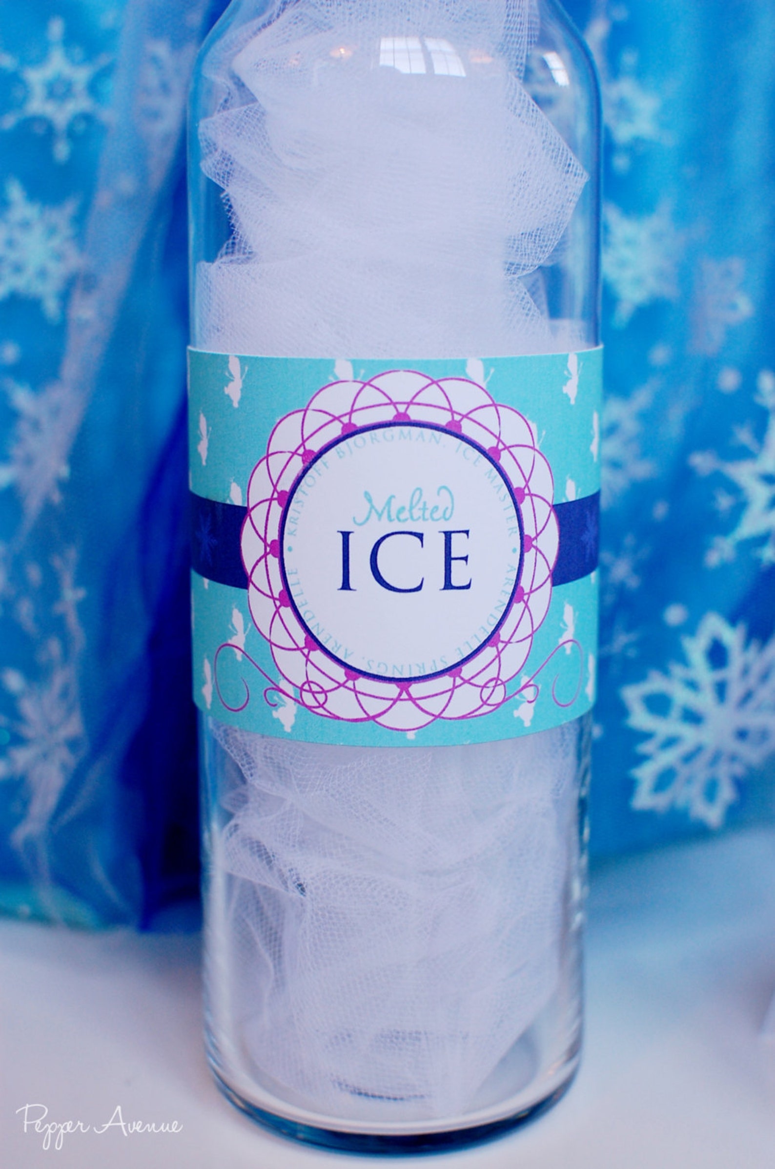 Frozen Party Water Bottle Wrappers DIY Printable Files Etsy