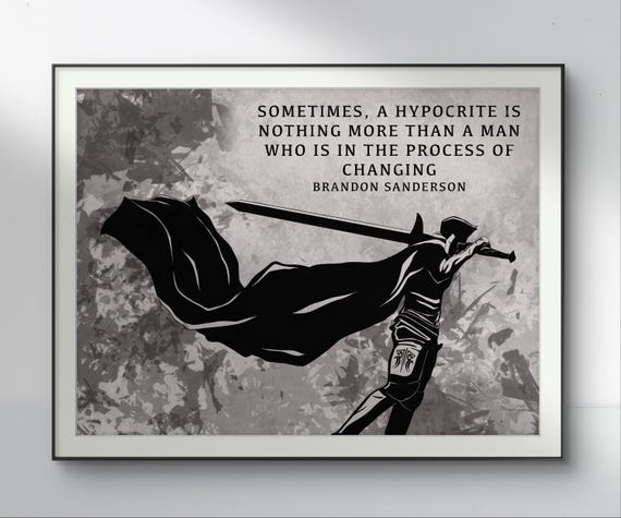 Dalinar Kholin Stormlight Archives Oathbringer Motivational Quote Poster, Brandon Sanderson Fan Art Gift Print Wind and Truth Book