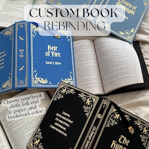 Edición especial con reencuadernación personalizada - Encuadernación personalizada - Regalos literarios - Libro personalizado - Libro personalizado - Libro de tapa dura personalizado