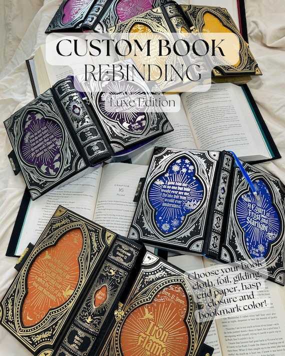 Custom Luxe Edition Rebound Book - Custom Rebinding with Tri-Color Design & Foil Detailing