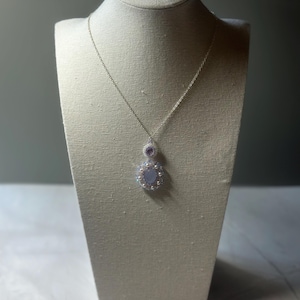 Lavender Chalcedony Bead Pendant - &quot;Lavender Dream&quot;