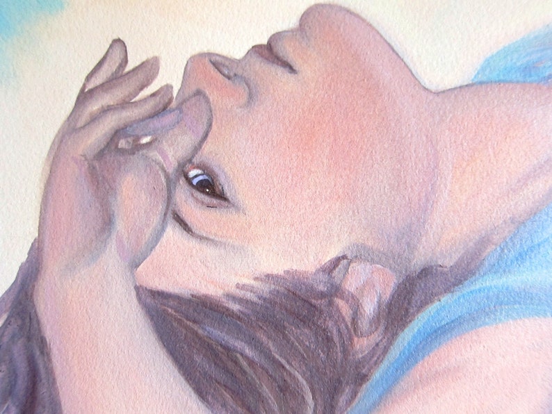 Persphone Oil Sketch on canvas paper Waiting