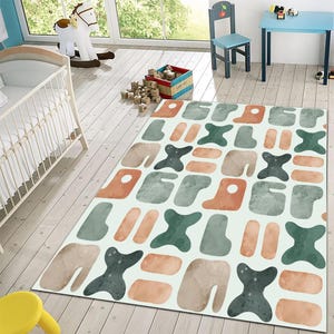 Kids Room Rug, Playmat, Area Rug, Colorful Rug, Washable Rug, Kids Room Rug, Nursery Room, Gift For Kids, Nursery Rug