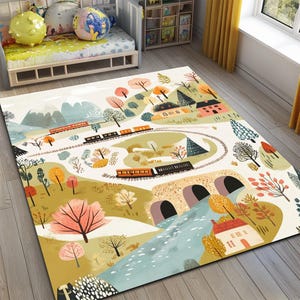 Tapis de train, salle de jeux pour enfants, lavable antidérapant