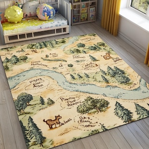 Woodland Teppich, Naturteppich, Ultra Soft Teppich, Kinderzimmerteppich, Teppich für Kinderzimmer, Kinderteppich, Naturteppich