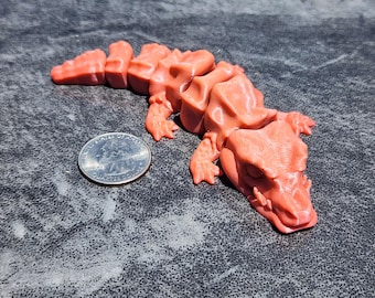 3D-geprinte roodoranje alligator