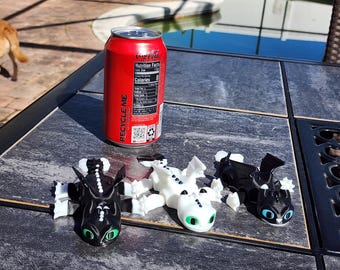 3D-geprint nachtlampje Baby Dart Ruffrunner Pouncer How to Train Your Dragon Veelkleurig