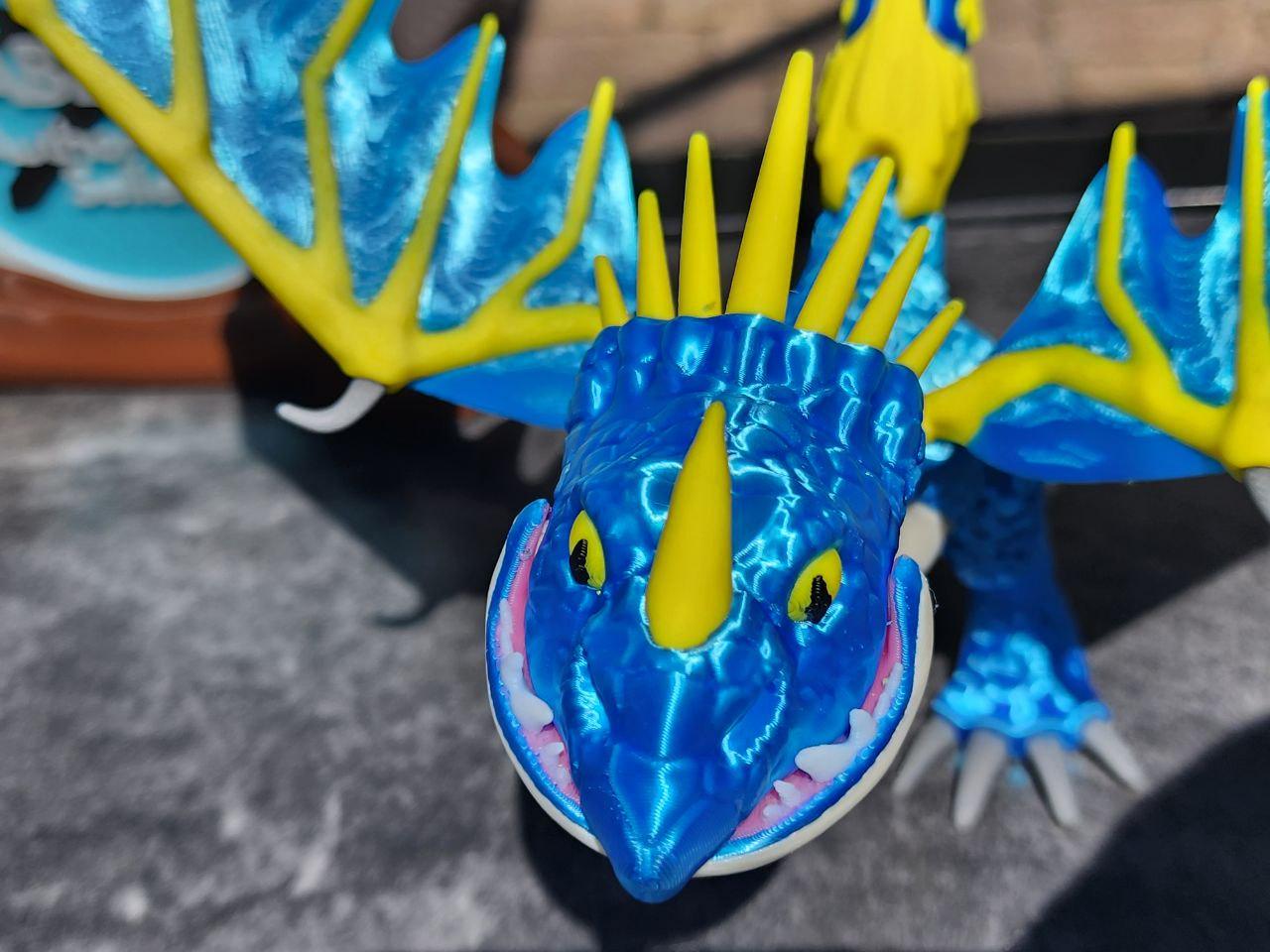 3D Printed How to Train Your Dragon Stormfly (shiny Blue Silk PLA) - Etsy