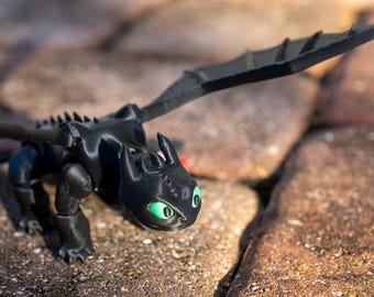 3D-geprint Toothless Nightfury How to Train Your Dragon Multicolor