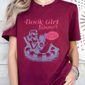Book Girl Summer T-Shirt, Book Lover Shirt, Summer Book Tee, Summer Reading Shirt, Bookish Gift, Book Girl Summer Vibes, Reading Shirt