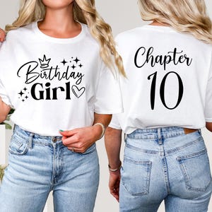 10th Birthday Girl T-Shirt, Chapter 10 Shirt, Daughter 10 Year Old Tee,Girl Birthday Shirt,10th Birthday Girl Gift,Happy Birthday Girl Party