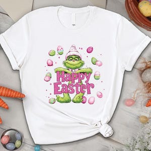 Happy Easter Grinch T-Shirt,Easter Bunny Grinch Shirt,Cute Easter Eggs Tee,Easter Bunny Shirt, Funny Grinchy Easter Bunny Shirt,Easter Shirt