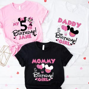Minnie Birthday T-Shirt, Family Matching Shirt, Custom Minnie Mouse Tee, Birthday Party, Disney Birthday Girl, Cute Disney Gift,Minnie Mouse
