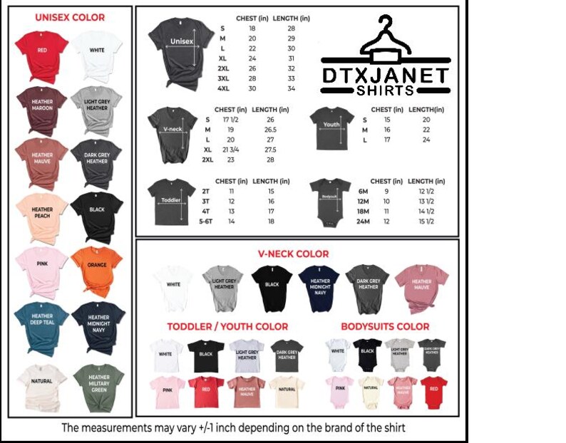 a poster showing different types of t - shirts