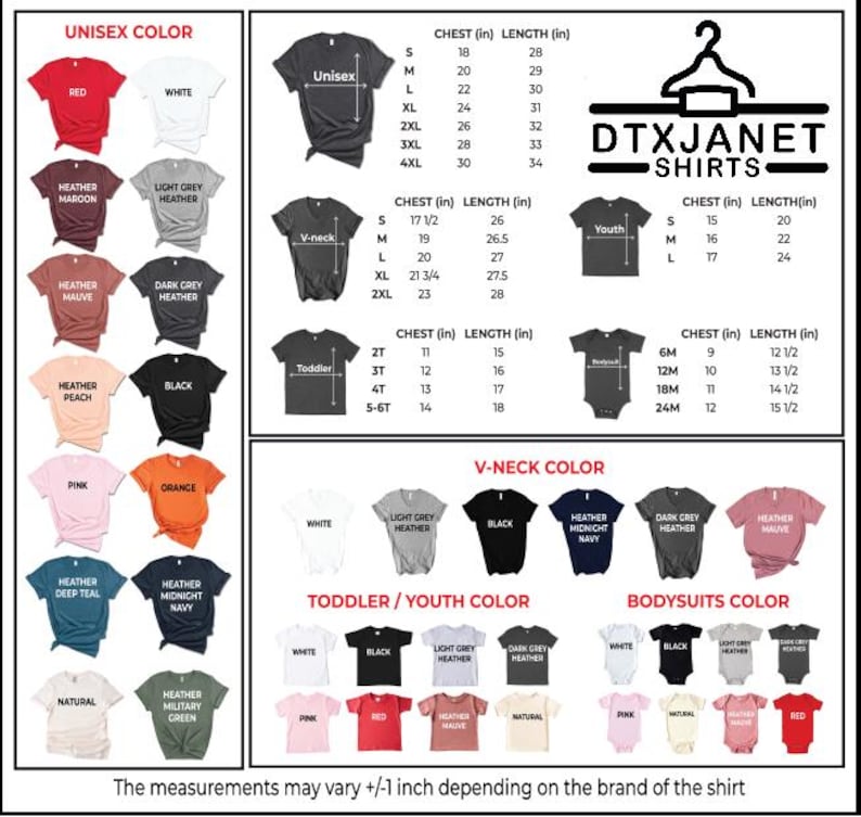 a poster showing different types of t - shirts