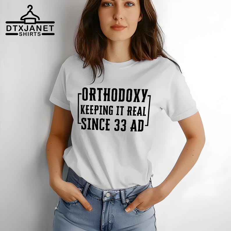 Funny Orthodoxy Keeping It Reel Tee, Eastern Orthodox Christian Apparel ...