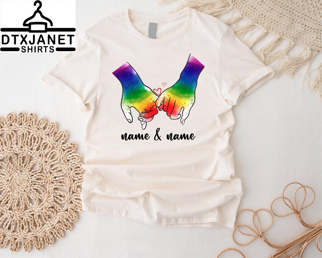 Custom LGBT Matching T-shirt, Gay Couple Tshirt,lesbian Couple Shirt ...
