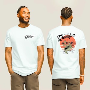Reel Cool Grandpa Fishing Retro T-Shirt, Fishing Gift for Grandpa Shirt, Fishing Grandpa Funny Tee, Father's Day Gift Funny Birthday Dad Tee