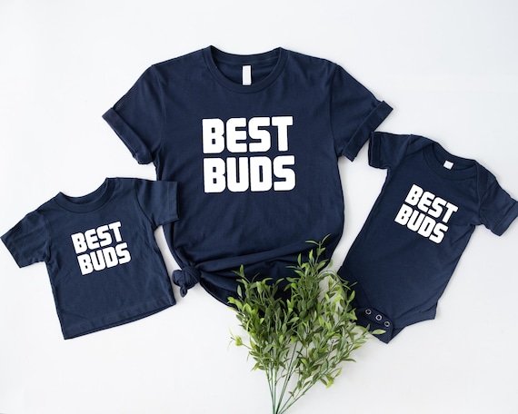 Best Buds T-Shirts, Dad and Kids Matching Shirt,Father and Son Tee,Funny Fathers Day Gift,Daddy and Me,Dad and Daughter,Family Matching Tees