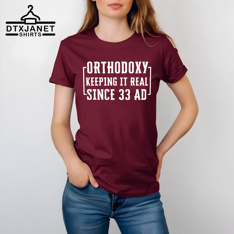 Funny Orthodoxy Keeping It Reel Tee, Eastern Orthodox Christian Apparel ...