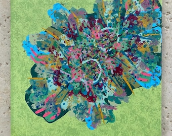 Stu — Pintura abstracta original, obra de arte grande hecha a mano sobre lienzo, pintura acrílica única en su tipo