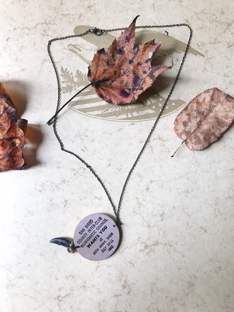 Eagle Wooden Dollar Necklace