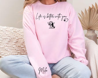 Beagle Dog Sweatshirt: Heart Paw Print, Cozy Pet Owner Pullover