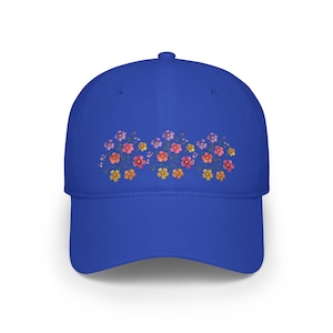 Floral Cotton Baseball Cap: Low Profile Summer Accessory