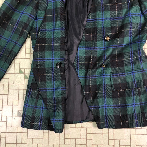 vintage 80s 90s Le Suit plaid double breasted col… - image 8