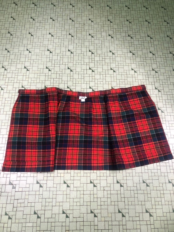 70s Vintage plaid wrap skirt size small - image 5