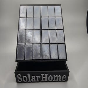 Porte-cartes de visite solaire/toiture ! Personnalisé - Un cadeau idéal pour un bureau ! Porte-cartes de visite Solar Array pour bureau !